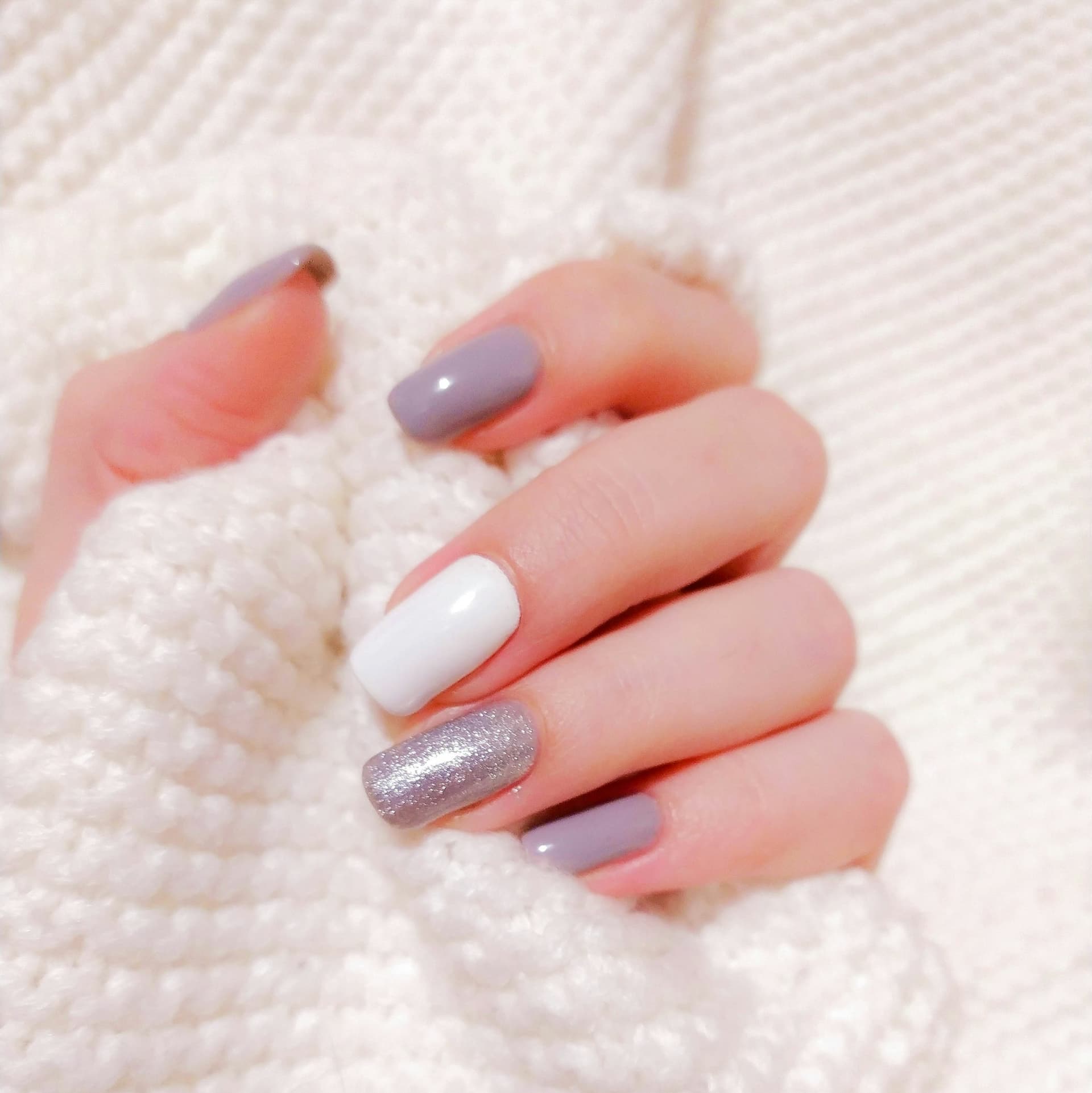 Colorful nail products in modern station