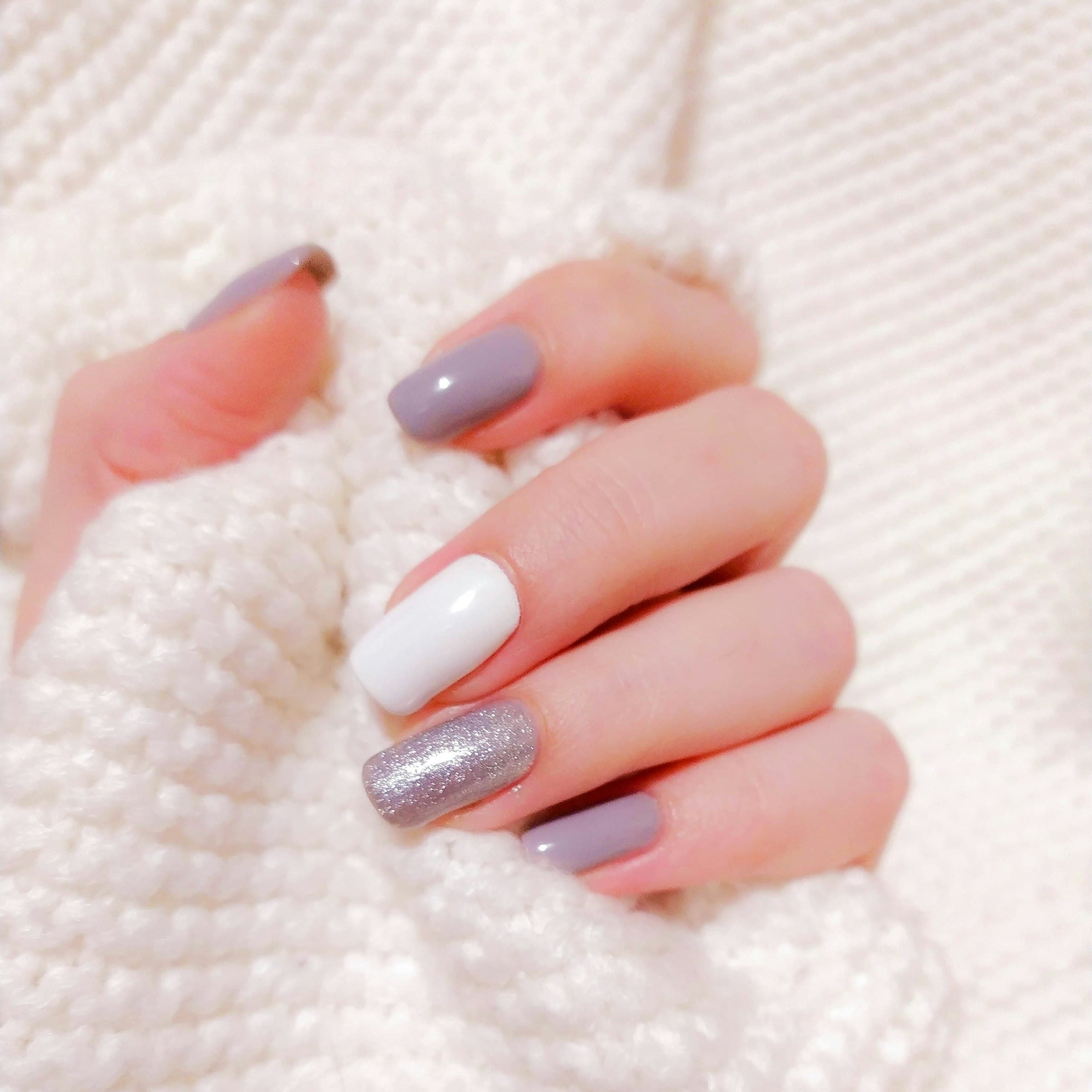 Colorful nail products in modern station